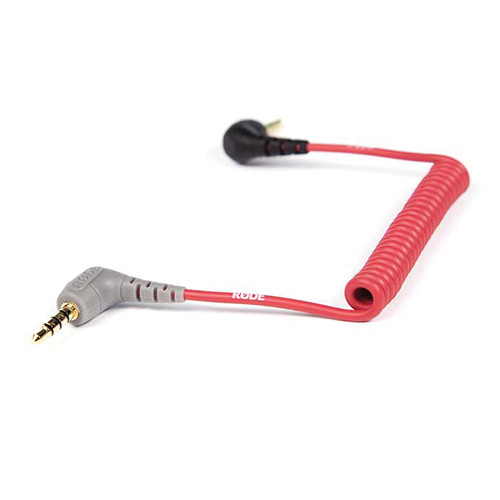 RØDE SC7 3.5mm TRS to TRRS Coiled Patch Cable for Smartphones