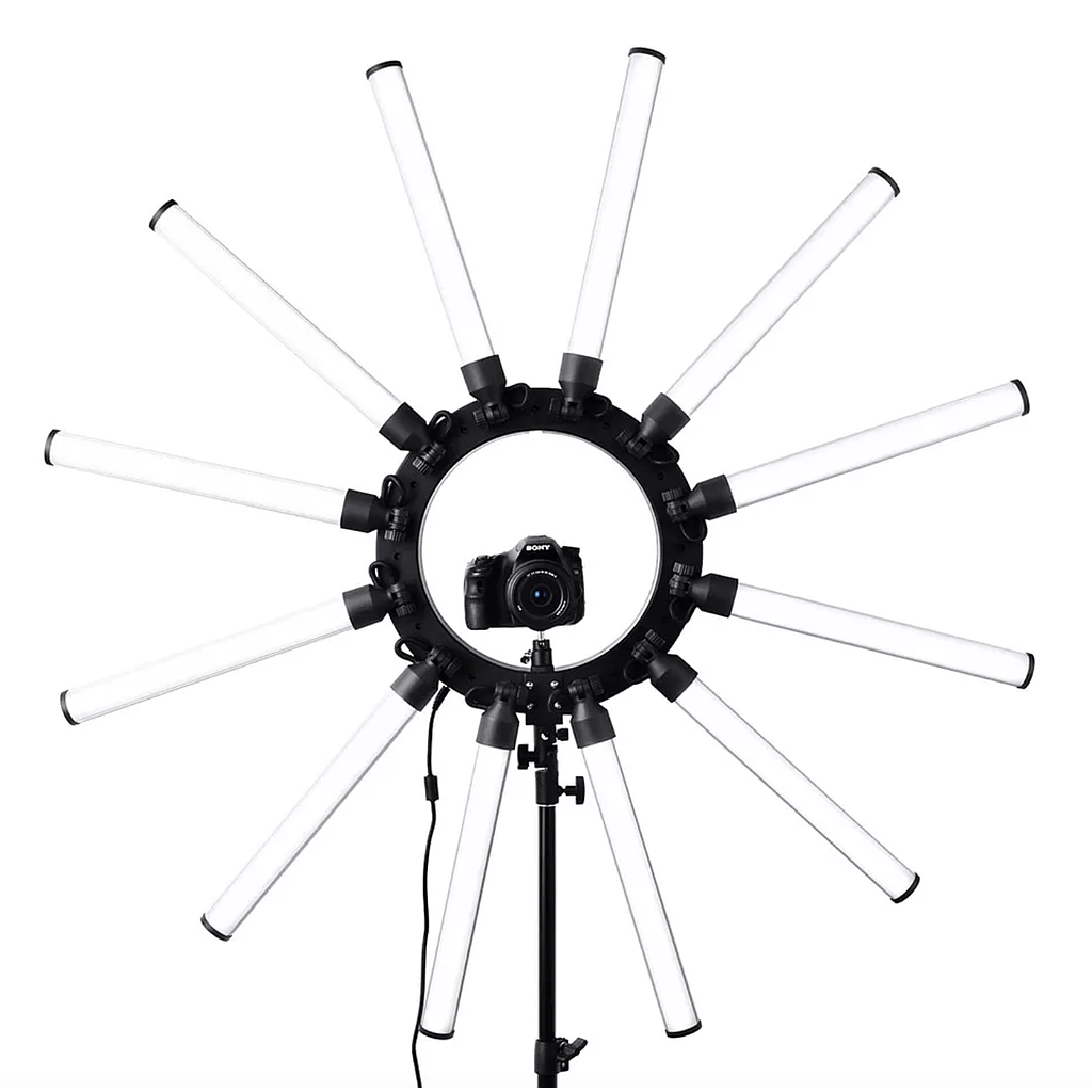 180W LED Ring Light with 12 Tube Bulbs for Photography and Video