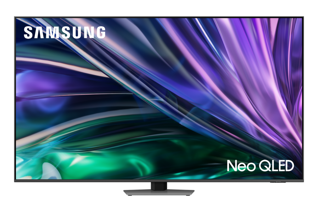تلفزيون سامسونج نيو كيو ليد QE75QN85DBTXSQ ( شاشة Neo QLED مقاس 75 بوصة، دقة 4K، معالج NQ4 AI Gen2، معدل تحديث 120 هرتز، تقنية Neo Quantum HDR، صوت Dolby Atmos، صوت OTS Lite، FreeSync Premium Pro، تصميم نحيف بلون فضي كربوني، دعم SmartThings وAirPlay)