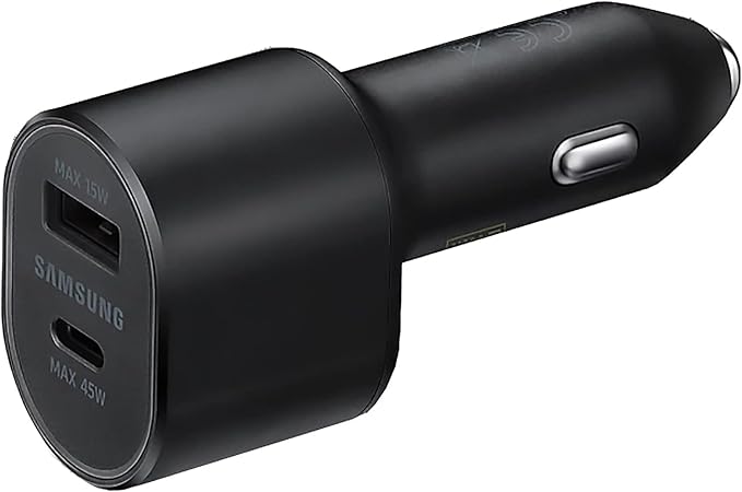 Samsung Ultra Fast Dual Car Charger (45W+15W) Dual Ports USB-C & USB-A