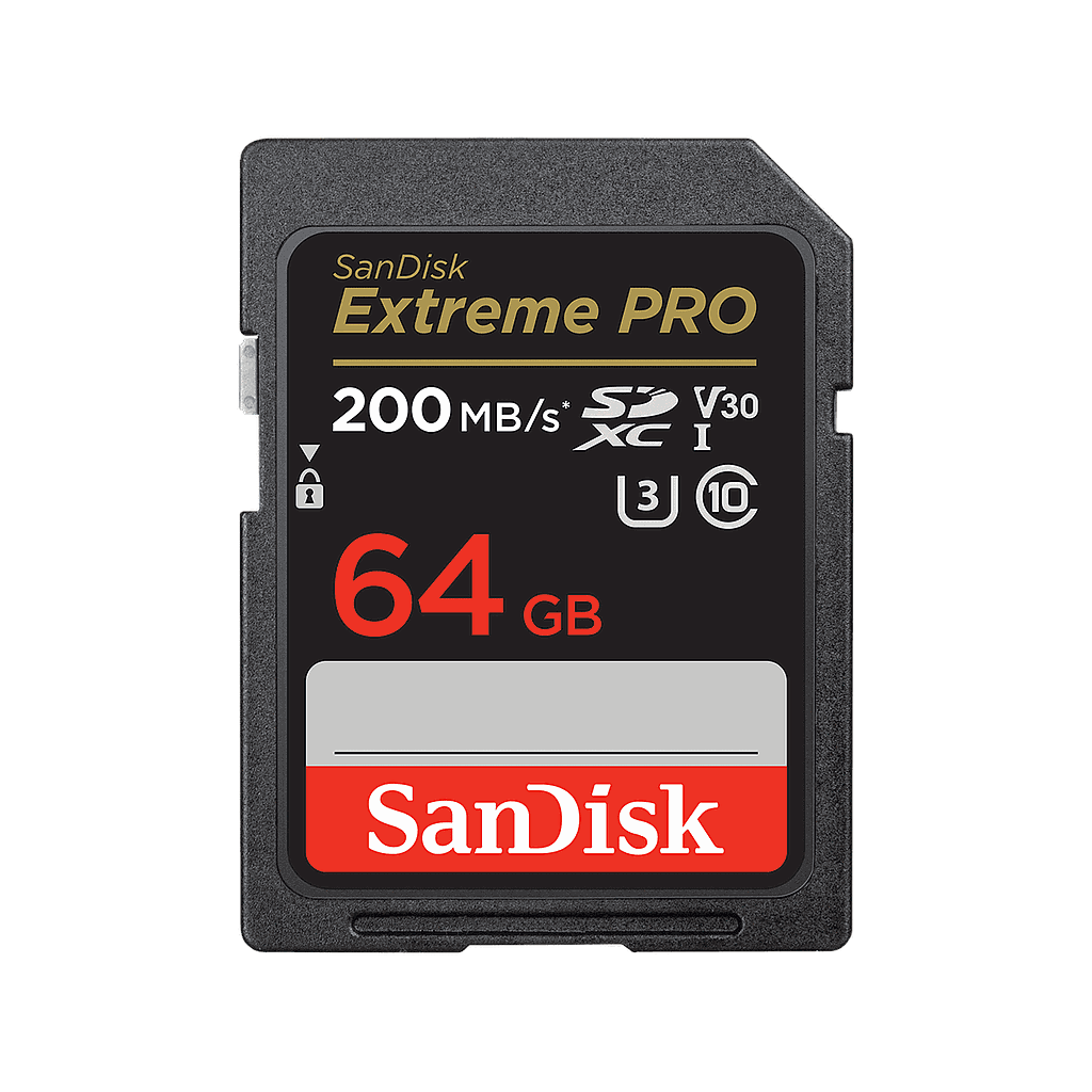 SanDisk Extreme PRO SDXC UHS-I Card 64GB (200 MB/s) memory card