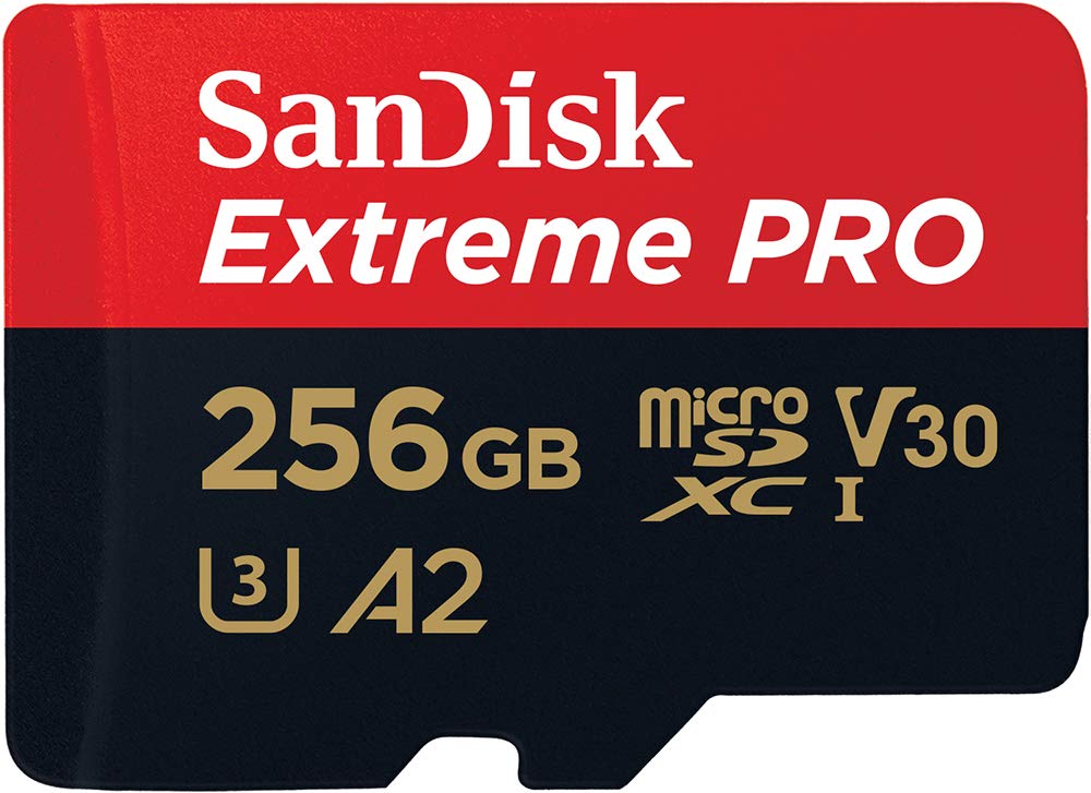 SanDisk Extreme pro 256GB microSDXC Card UHS-I U3 A2 V30 200MBs/140MBs