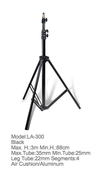 حامل الإضاءة Godox LA-300 LA300 مع وسادة هواء / الألومنيوم الأسود.