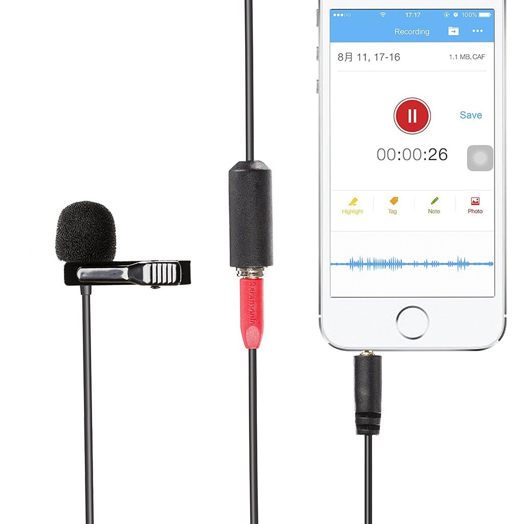 Saramonic SR-LMX1 Lavalier Microphone for Smartphones