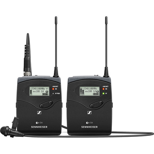 Sennheiser ew 112P G4 Camera-Mount Wireless Microphone System with ME 2-II Lavalier Mic Wireless Lav Mic 
