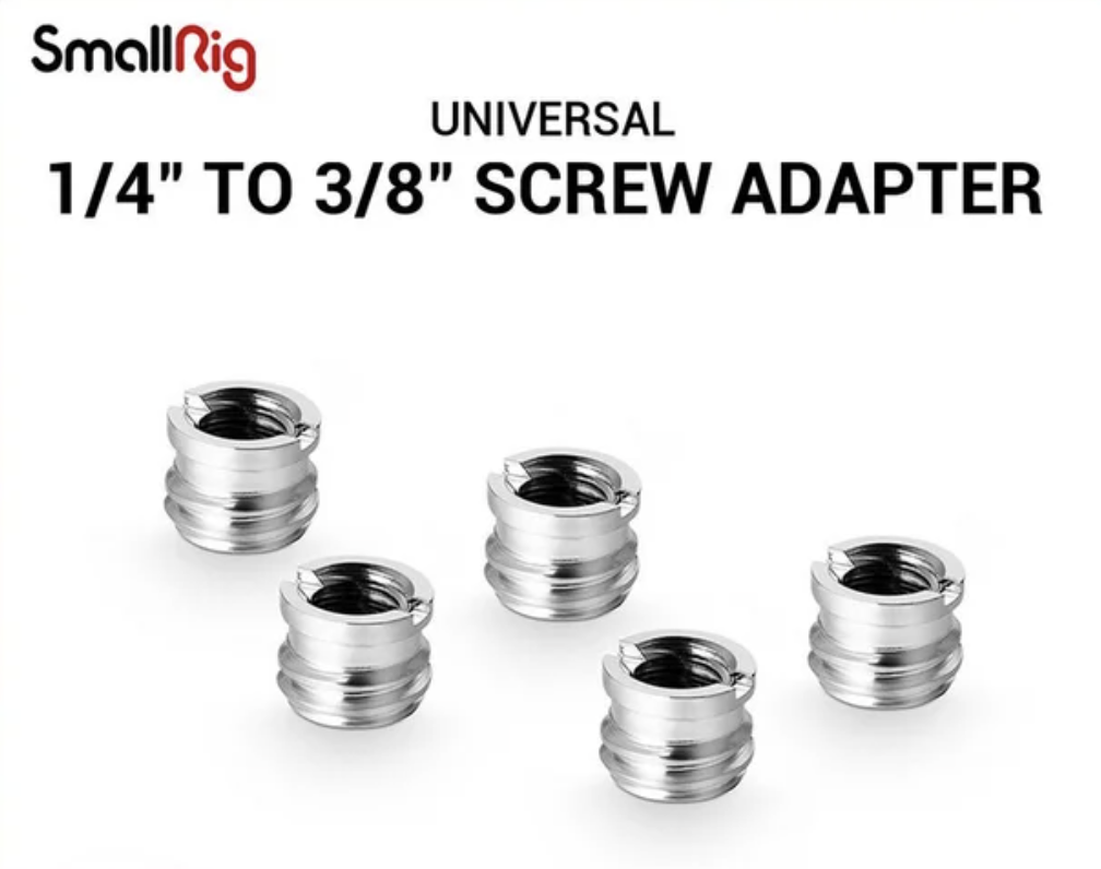 SmallRig 1/4" to 3/8" Convert Screw Adapter (5 pcs) - 1610