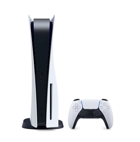 Sony PlayStation 5 Slim Console (Disc Edition, White) with DualSense Wireless Controller