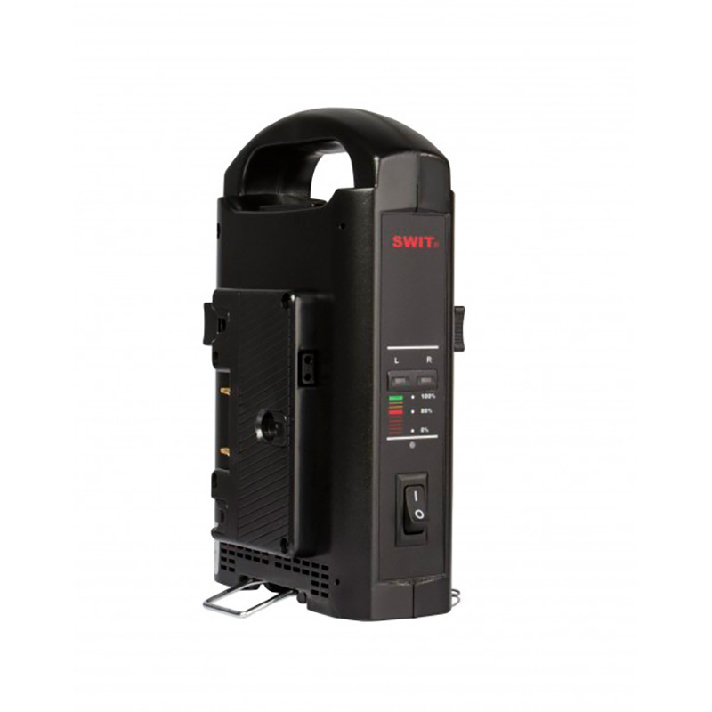 شاحن SWIT SC-302A لشحن بطاريتين Gold Mount بشكل متسلسل