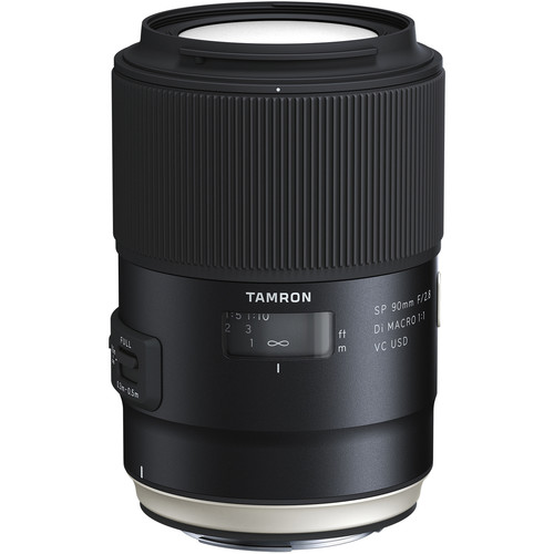 Tamron SP 90mm f/2.8 Di Macro 1:1 VC USD Lens for Canon EF (Model F017)