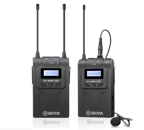 BOYA BY-WM8 Pro-K1 UHF Dual-Channel Wireless Lavalier System