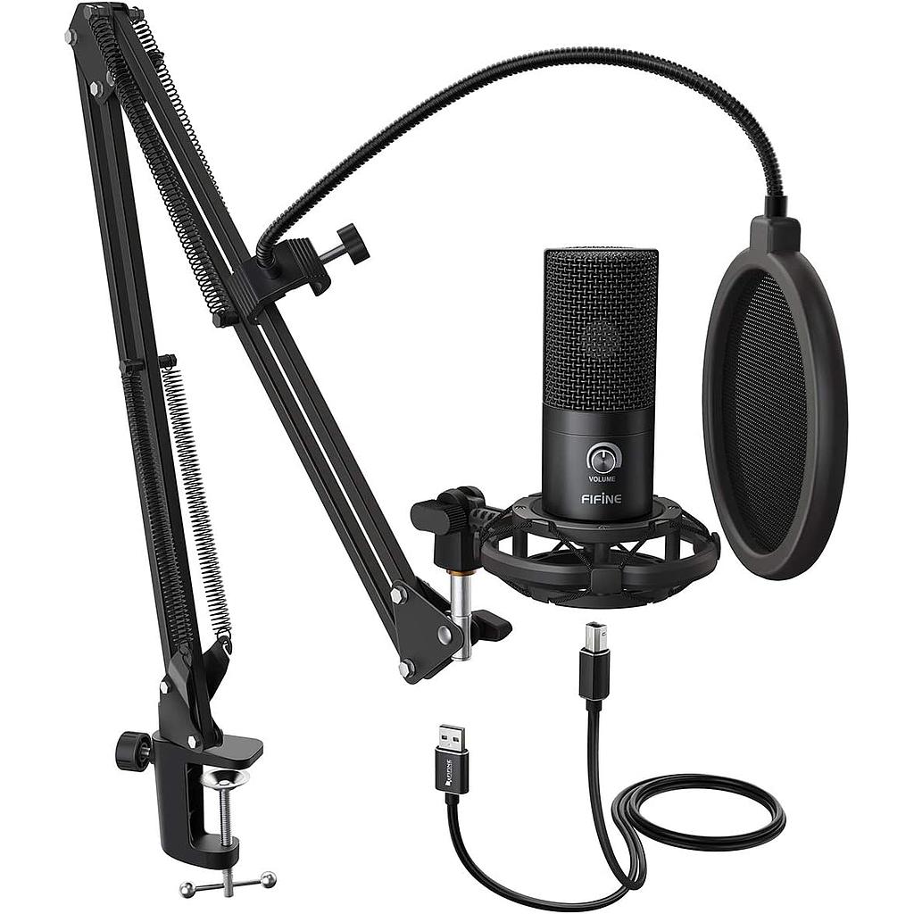 FIFINE Studio Condenser USB Microphone Computer PC Microphone Kit-T669
