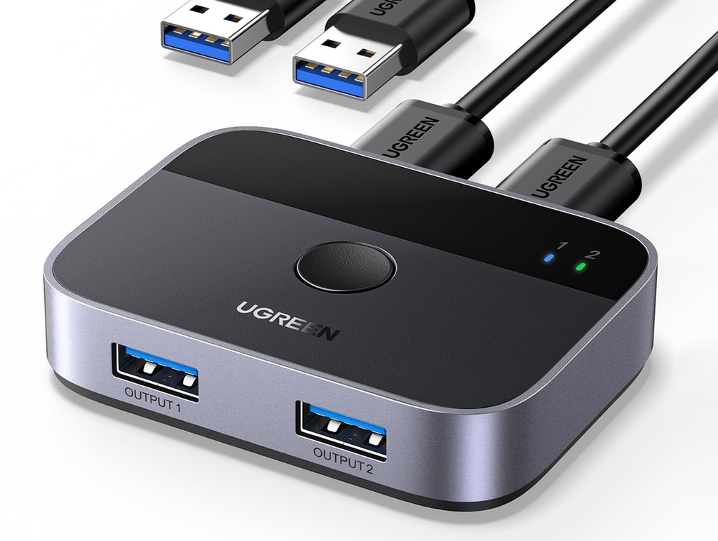 UGREEN 35313 USB 3.0 Switch (2-In 2-Out) for 2 Computers