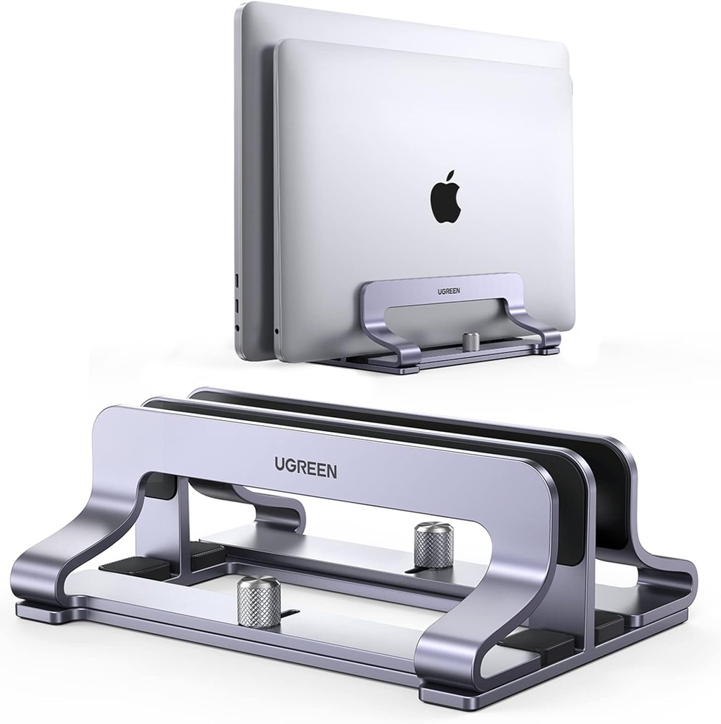 UGREEN 60643 Vertical Laptop Stand Holder Desk Dual Aluminum Dock