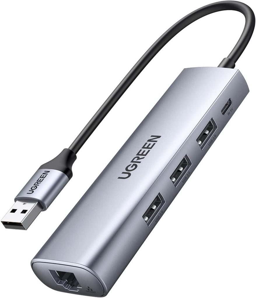 UGREEN 60812 - محول إيثرنت USB 3.0 مع موزع (Hub) ومنفذ RJ45