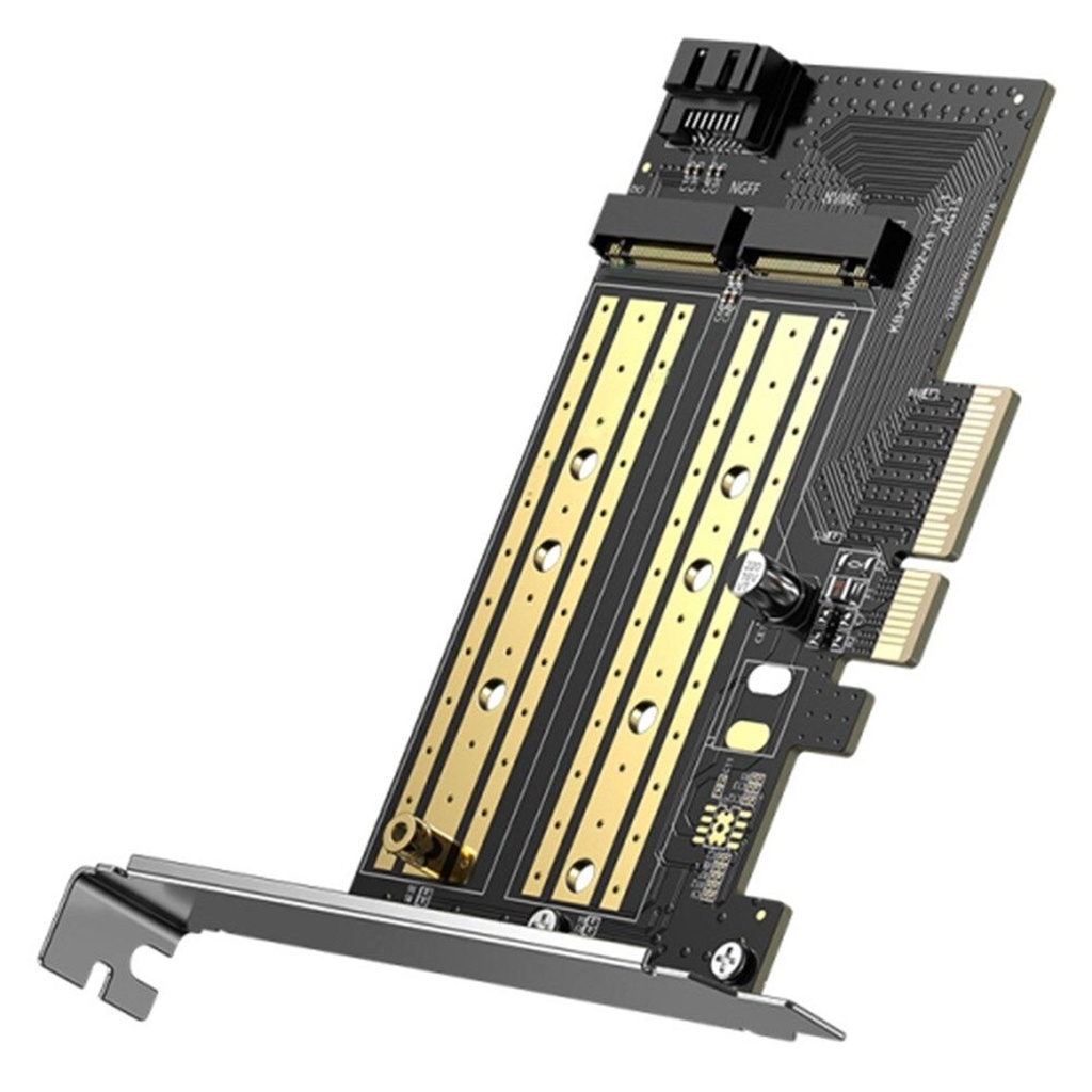 بطاقة UGREEN 70504 لتحويل M.2 NVMe إلى PCI-E 3.0 إكسبريس، مع دعم أقراص M.2 SATA.