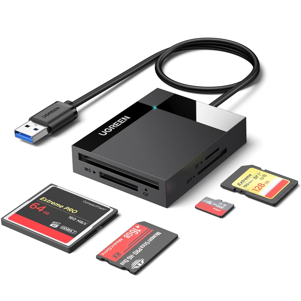 UGREEN قارئ بطاقات شامل USB 3.0 بطول 50 سم (30333/CR125)