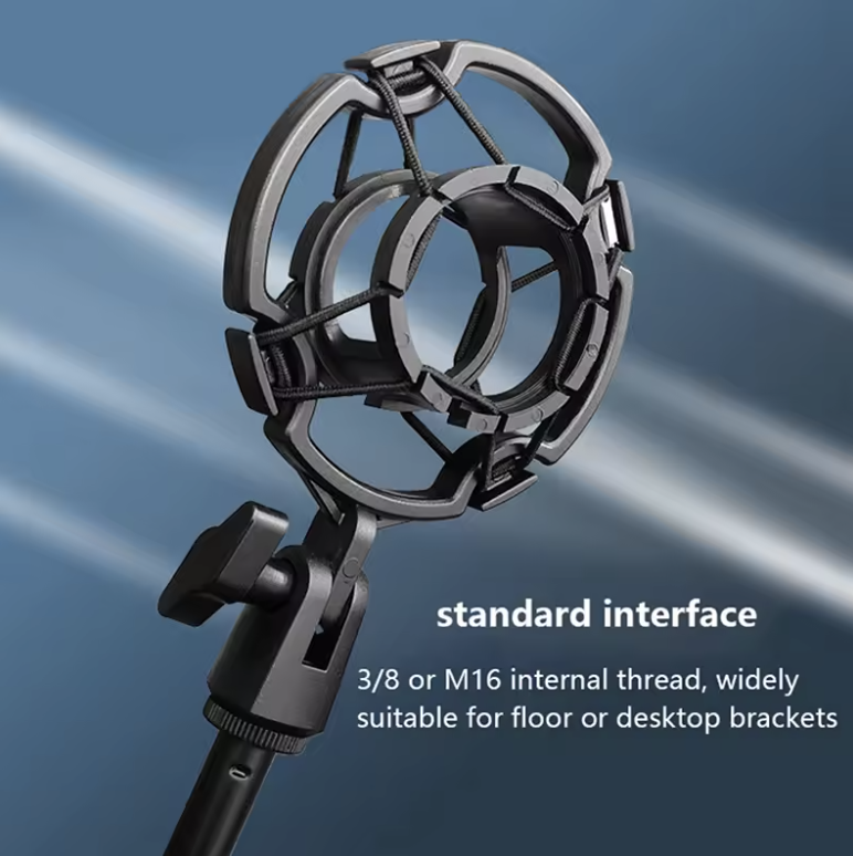 Universal Condenser Microphone Shock Mount Holder (Large Mic Clip)