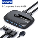 Unnlink USB 3.0 KVM Switch (2 Computers Share USB Devices)