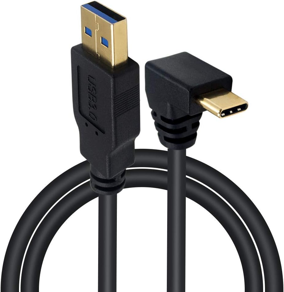 USB-A to USB-C 90-Degree Right-Angle Cable