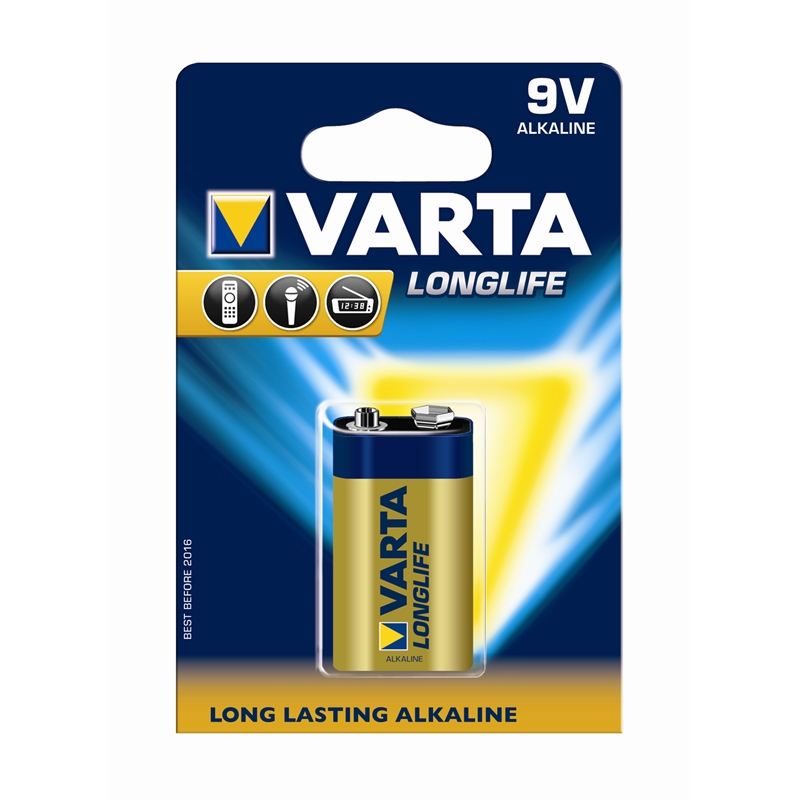 Varta 9V Alkaline Battery (6LR61)
