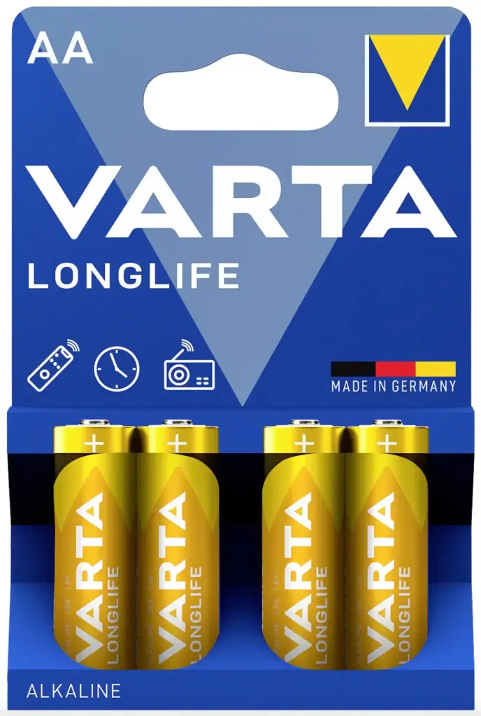 Varta AA Alkaline Battery 1.5V LR06 (4-Pack)