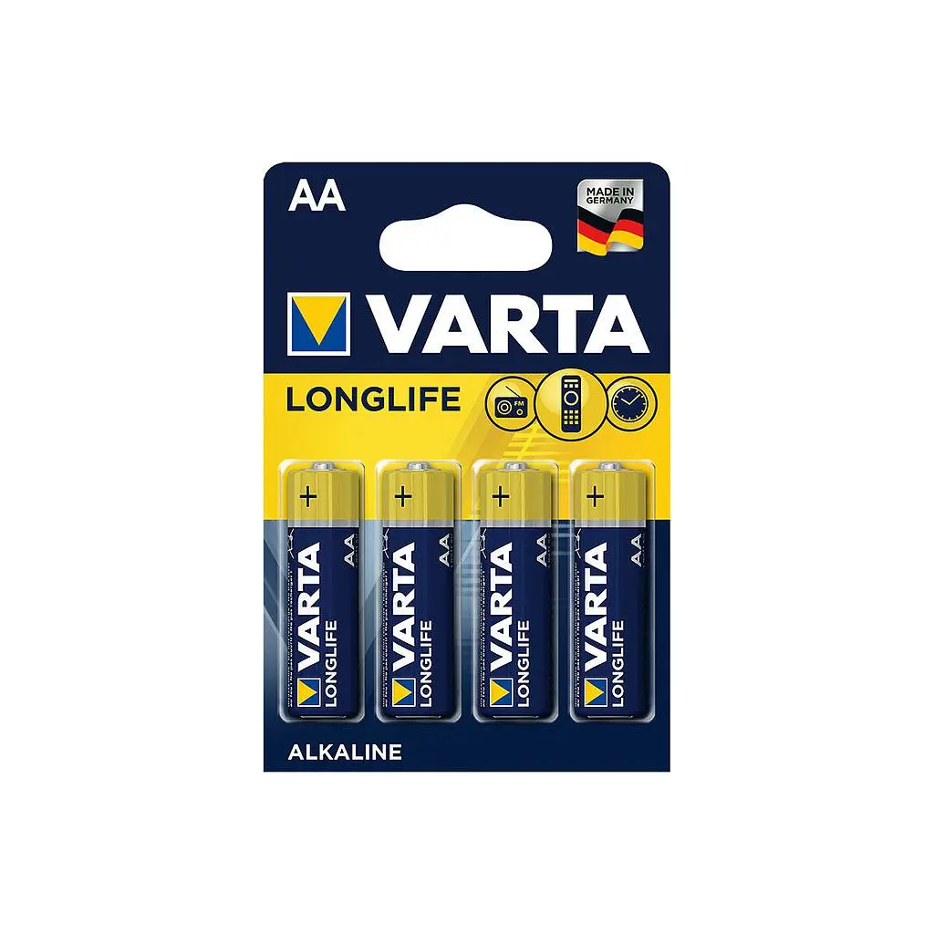 Varta AA Battery 1.5V LR06  4-Pack (MADE IN GERMANY)