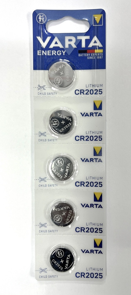 Varta CR2025 3V Lithium Coin Battery (5-Pack)