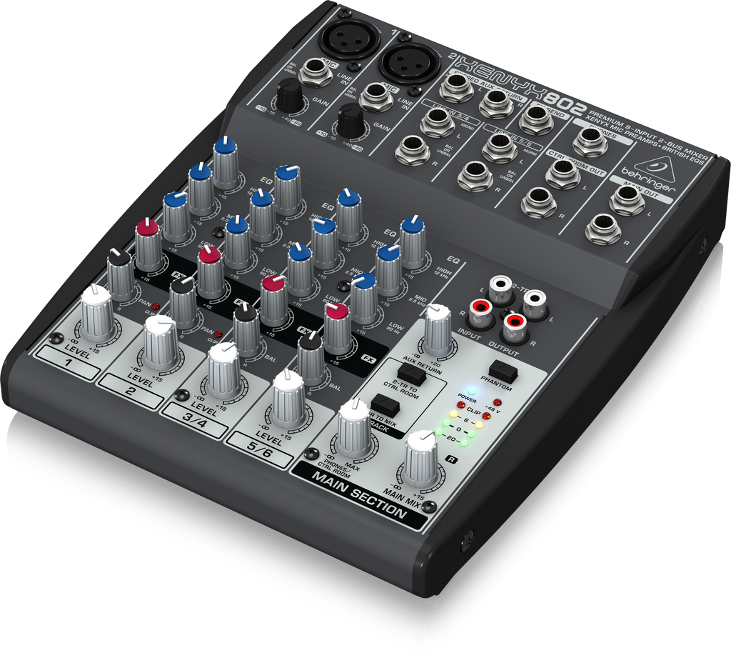 Behringer XENYX 802 8-Channel Compact Audio Mixer