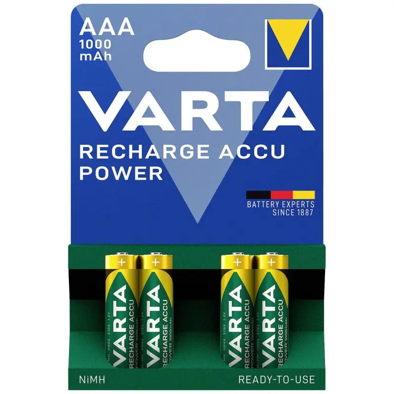Varta Recharge Accu Ni-MH AAA 800mAh Rechargeable Battery