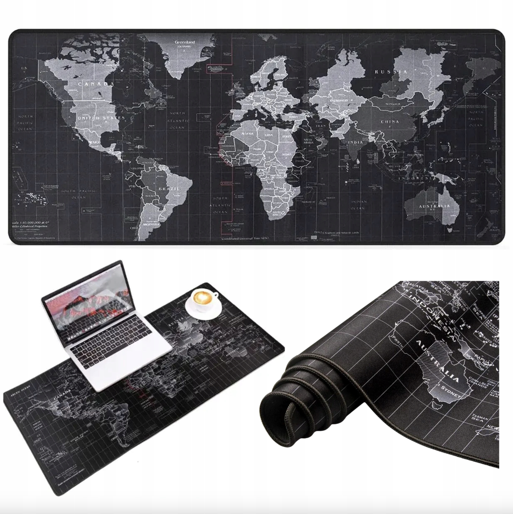World Map Extended Mouse Pad 60 x 120 cm