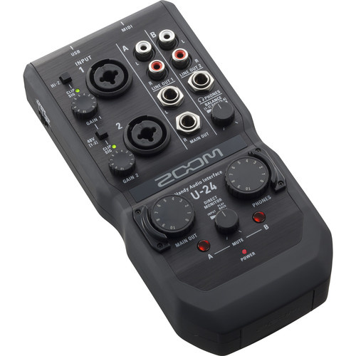 Zoom U-24 Portable 2x4 USB Handy Audio / MIDI Interface