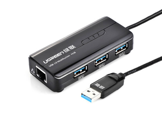 UGREEN 20265 3 Ports USB 3.0 Hub with USB 3.0 Gigabit Ethernet Network