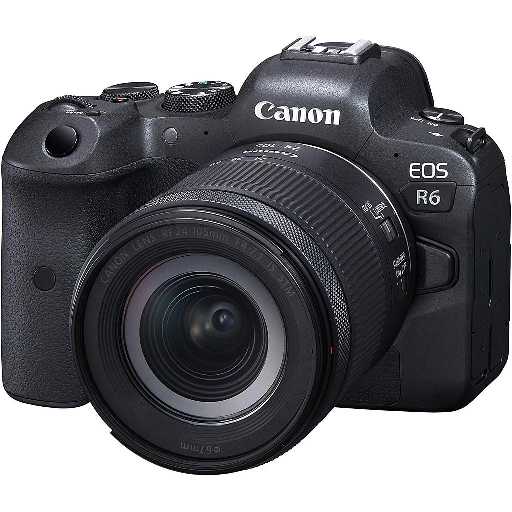 Canon EOS R6 Camera Full-Frame Mirrorless Camera + RF24-105mm F4-7.1 is STM Lens Kit, Black