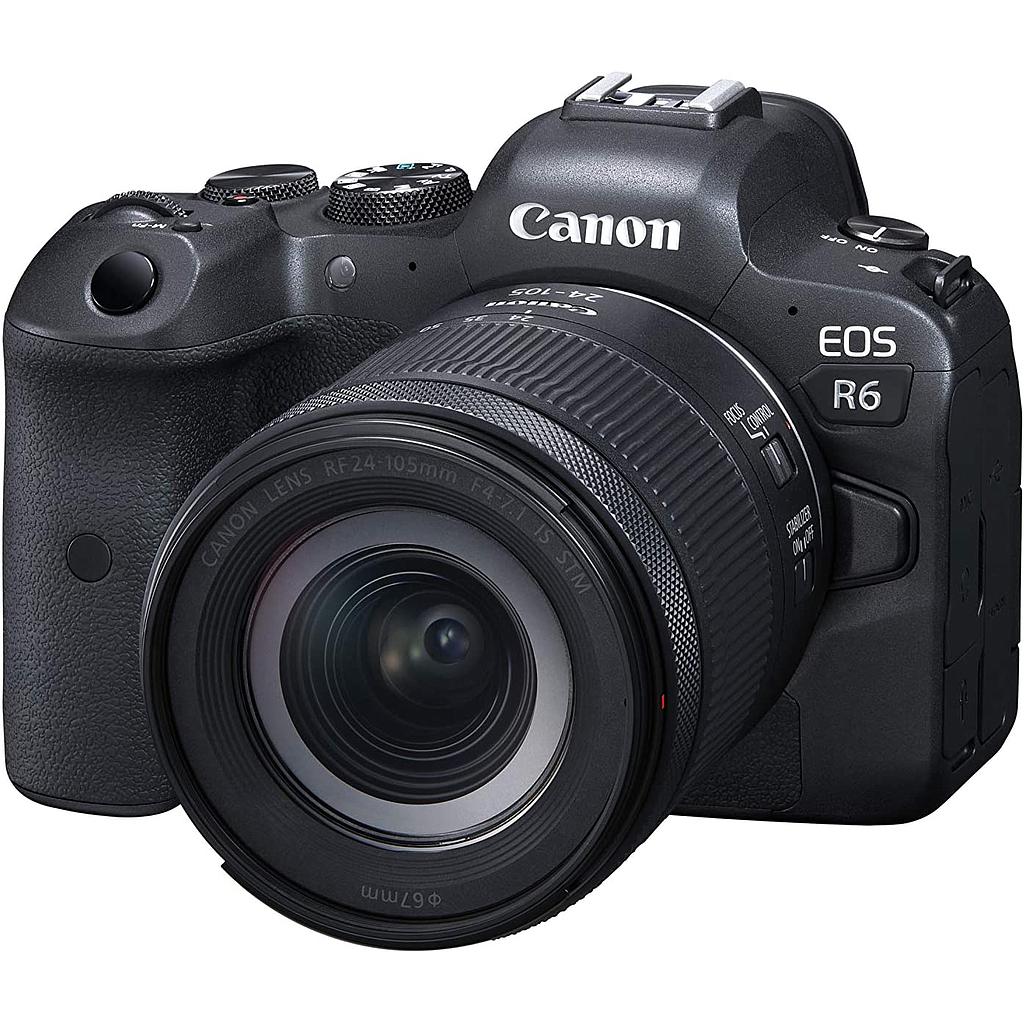 Canon EOS R6 Full-Frame Mirrorless Camera Mt + RF24-105mm F4-7.1 is STM Lens Kit, Black