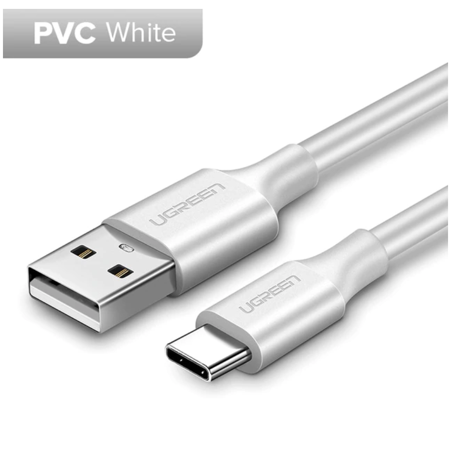 UGREEN MODEL :60121 US287 \ USB 2.0 to USB-C data cable  White (1M)