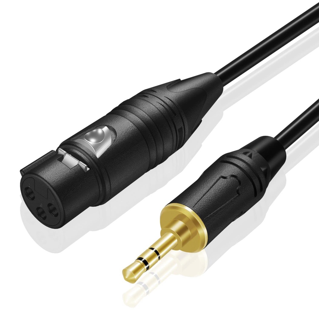 Female XLR to AUX/3.5mm Male TRS Audio Cable 2M