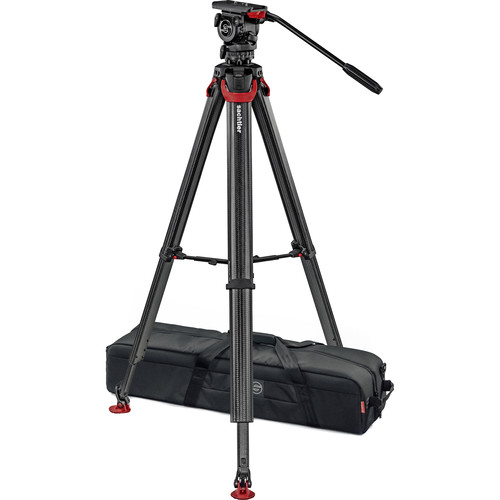 Sachtler System FSB 6 Fluid Head with Touch & Go Plate, Flowtech 75 Carbon Fiber Tripod with Mid-Level Spreader and Rubber Feet