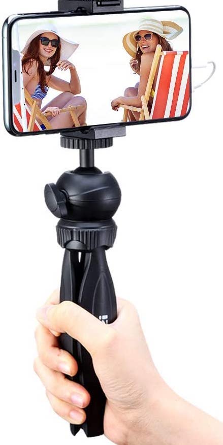 Ulanzi ST-02 Aluminum Metal Smartphone Tripod Mount with Cold Shoe Mount Cell Phone Tripod + MT-03 Mini Tripod