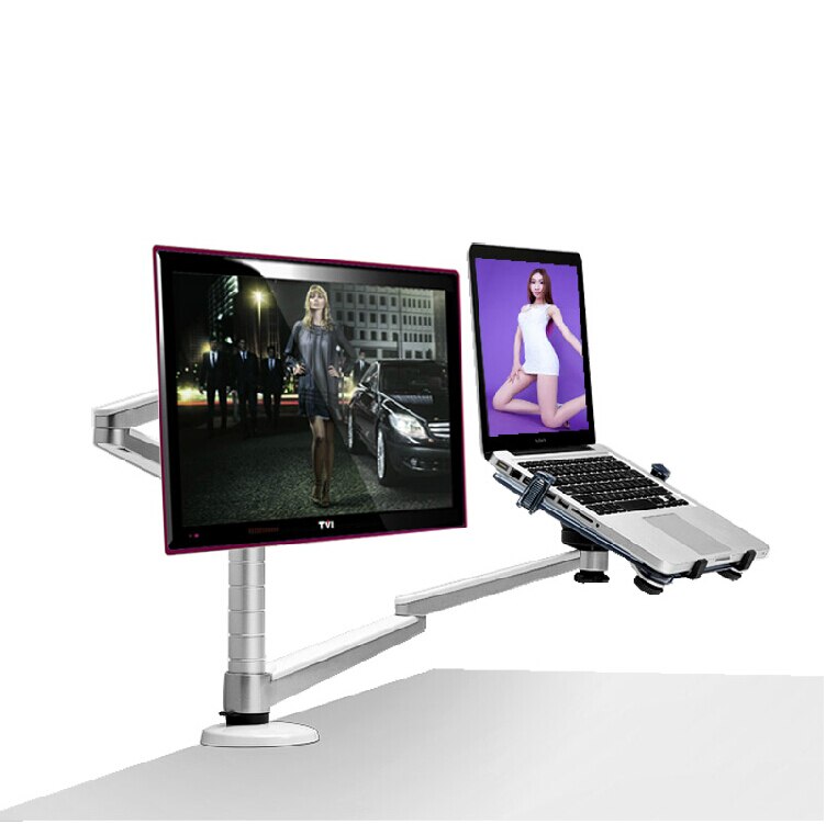 Screen holder OA-7X Multifunction LED Mount Monitor Laptop Holder Height Adjustable Dual Arm 360 Degree Rotation Desktop Aluminum Alloy Stand