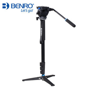 Mt BENRO A35FDS4 ALUMINIUM VIDEO MONOPOD KIT WITH S4 HEAD (4 SECTION , FLIP LOCK, MAX LOAD 4KG)