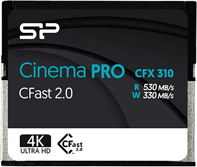 Silicon Power 128GB CFast2.0 CinemaPro CFX310 Memory Card, 3500X and up to 530MB/s Read, MLC, for Blackmagic URSA Mini, Canon XC10/1D X Mark II and More