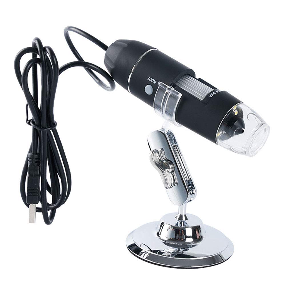 USB Digital Microscope X4-1000X, 8 LED Magnification Endoscope Camera Metal Stand, Compatible for MAC and Android Phone