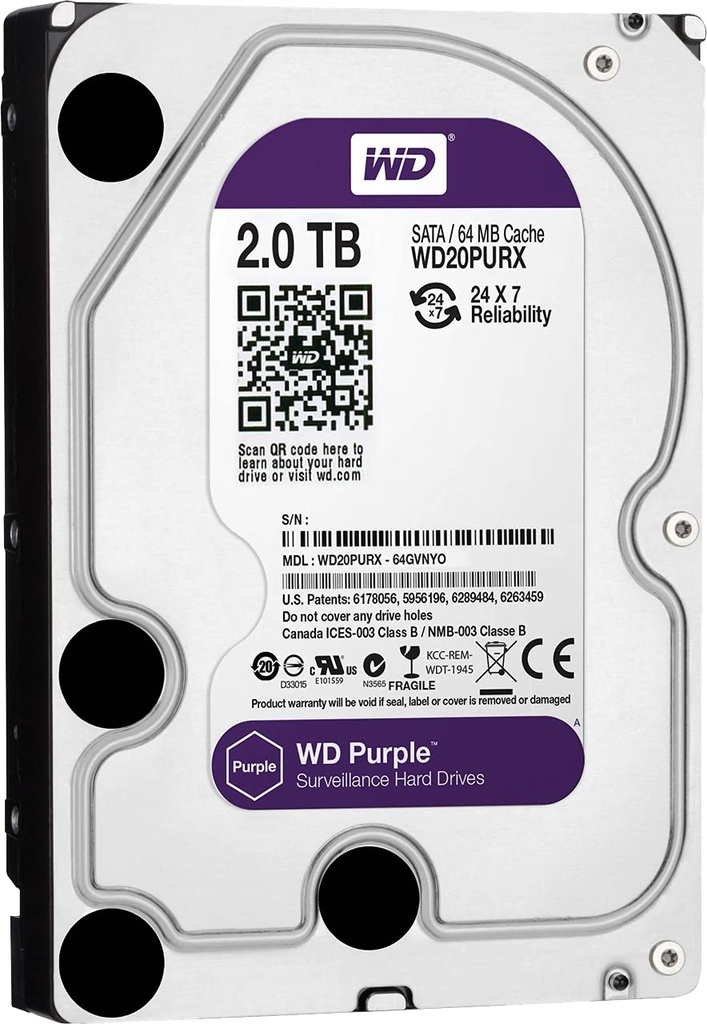 WD Western Digital Purple 2TB CCTV Hard Drive