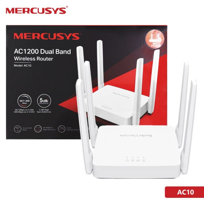 MERCUSYS AC1200 DUAL BAND Wireless Router AC10