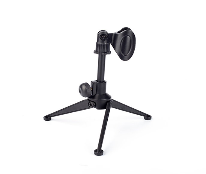 Desktop Microphone Stand & Compact Table Tripod Mic Holder Mount with Height Adjustment