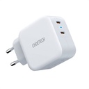 Choetech PD6009-EU Fast Wall Charger 2x USB Type C Power Delivery 40W 3A white