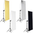 Neewer 35" x 70"/ 90 x 180cm Photo Studio Gold/Silver & Black/White Flat Panel Light Reflector with 360 Degree Rotating Holding Bracket and Carrying Bag (10081497)