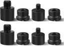 NEEWER Mic Stand Adapter, 8 PCS Mic Thread Adapter Set, 5/8” Female to 3/8” Male, 3/8” Female to 5/8” Male, 5/8” Female to 1/4” Male, 1/4” Female to 5/8” Male Screw Adapter for Microphone Arm Stand (33000003)
