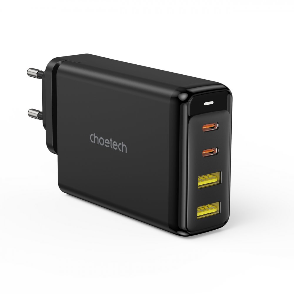 CHOETECH PD6005 140W 4-Port Quick Charging GaN Wall Charger 2x USB-C, 2x USB-A
