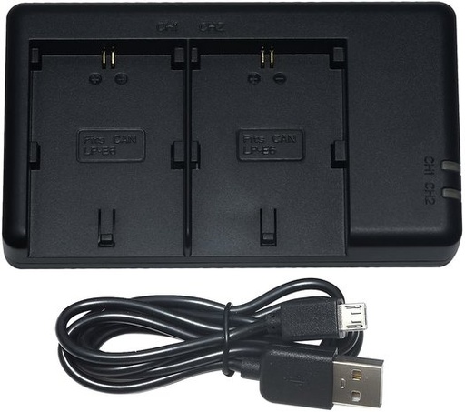 LP-E6 USB dual charger for Canon camera batteries